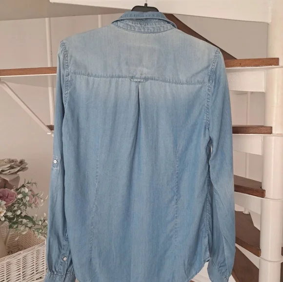 Superdry Size M Womens Button Up Long Sleeve Denim Shirt Collared. - Picture 8 of 11